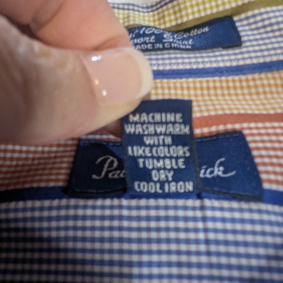 Paul Fredrick Finest 100% Cotton Striped Sport Shirt Button, Mens Size 4XL - Picture 9 of 11